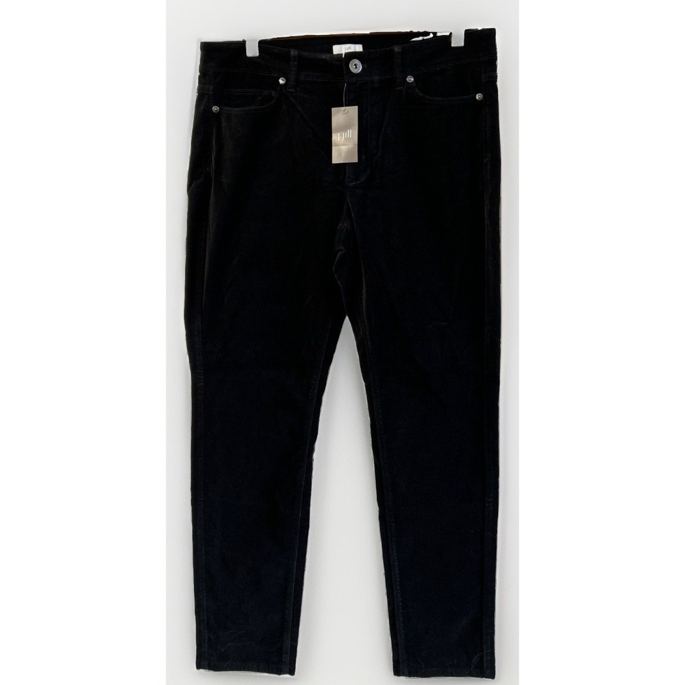 NWT J Jill Women's Velvet Jeans Sz 10 Black Tapered Leg New $99